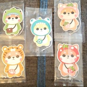Bouroki Cute Cartoon Shiba Inu Series Car Air Fresheners in 5 Different Scents